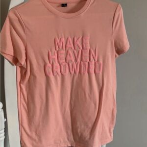 SHEIN Pink Short Sleeve Tee